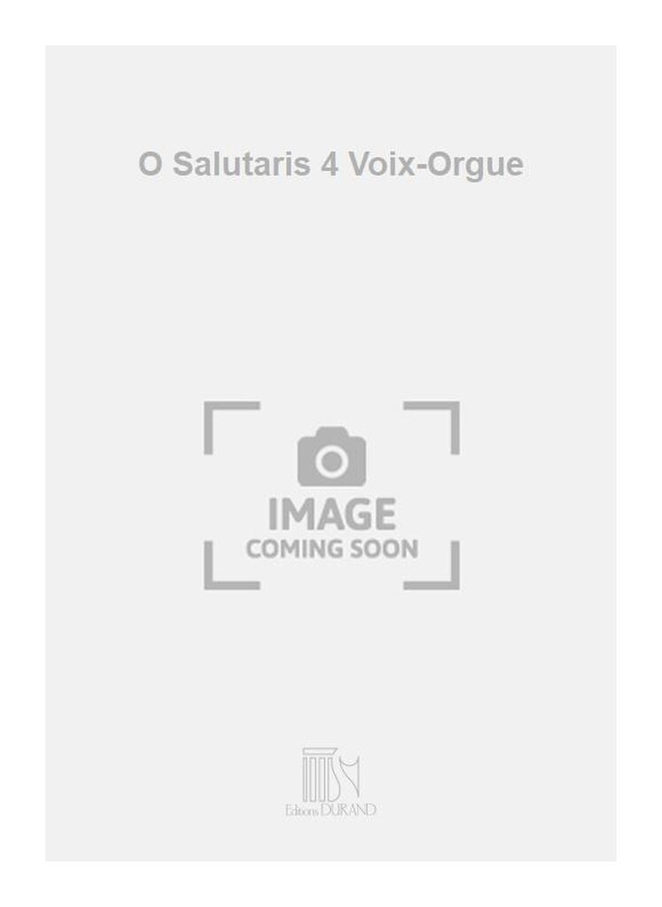 O Salutaris 4 Voix-Orgue